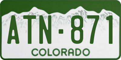 CO license plate ATN871