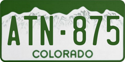 CO license plate ATN875