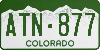 CO license plate ATN877