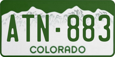 CO license plate ATN883