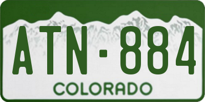 CO license plate ATN884