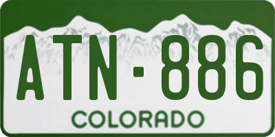 CO license plate ATN886