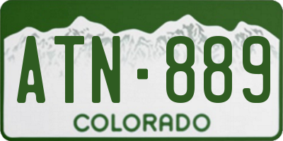 CO license plate ATN889