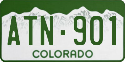 CO license plate ATN901