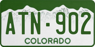 CO license plate ATN902