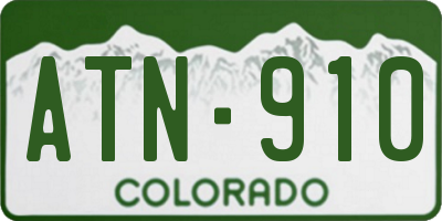 CO license plate ATN910