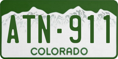 CO license plate ATN911