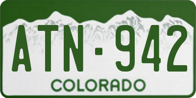 CO license plate ATN942