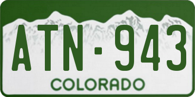 CO license plate ATN943