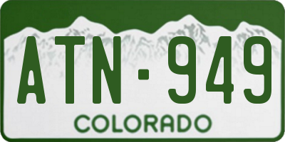 CO license plate ATN949