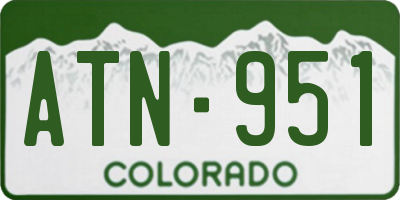 CO license plate ATN951
