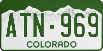 CO license plate ATN969