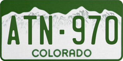 CO license plate ATN970