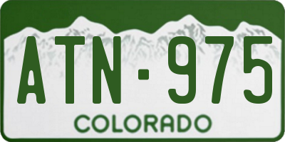 CO license plate ATN975