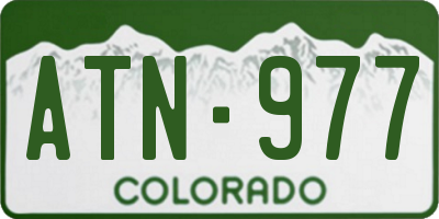 CO license plate ATN977