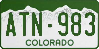 CO license plate ATN983