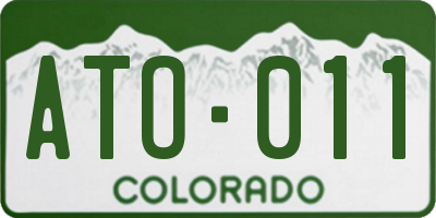 CO license plate ATO011
