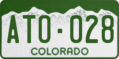 CO license plate ATO028