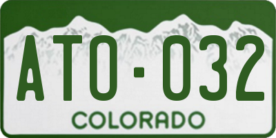 CO license plate ATO032