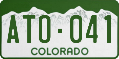 CO license plate ATO041