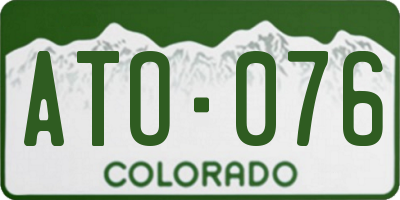 CO license plate ATO076