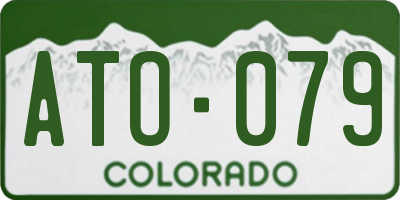 CO license plate ATO079