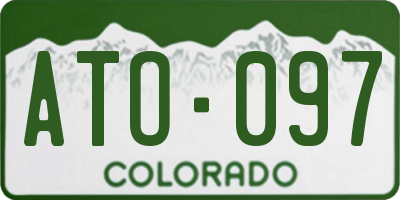 CO license plate ATO097