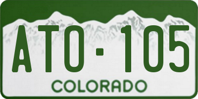 CO license plate ATO105