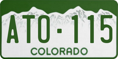 CO license plate ATO115