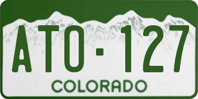 CO license plate ATO127
