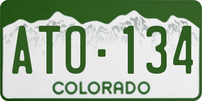 CO license plate ATO134