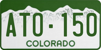CO license plate ATO150