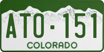 CO license plate ATO151