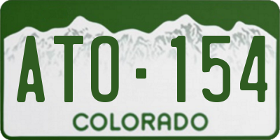 CO license plate ATO154
