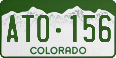 CO license plate ATO156