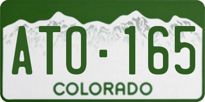 CO license plate ATO165
