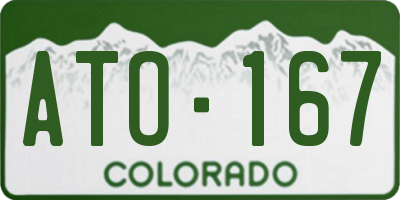 CO license plate ATO167
