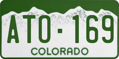 CO license plate ATO169
