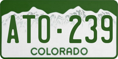 CO license plate ATO239