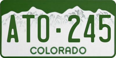 CO license plate ATO245
