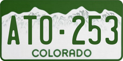 CO license plate ATO253