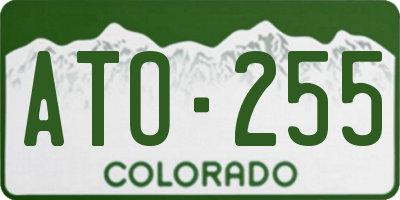 CO license plate ATO255