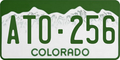 CO license plate ATO256