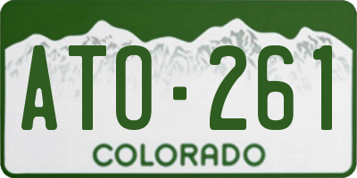 CO license plate ATO261