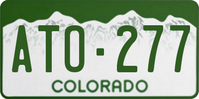CO license plate ATO277