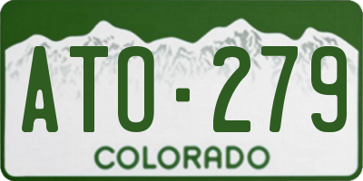 CO license plate ATO279