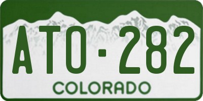 CO license plate ATO282
