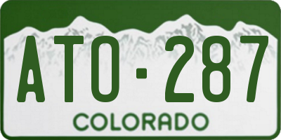 CO license plate ATO287