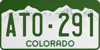 CO license plate ATO291