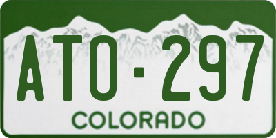 CO license plate ATO297